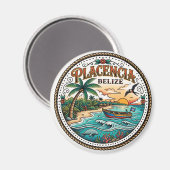 Aimant Presqu'île de Placencia Belize (Recto/Verso)