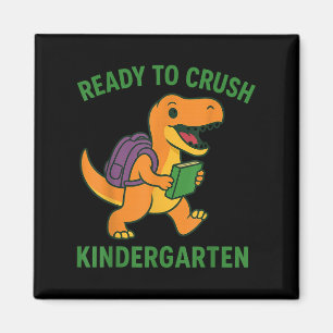 Aimant Prêt À Écraser Le Dinosaure Du Jardin D'Enfants Re