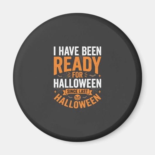 Aimant Prêt pour le design de crâne de citrouille Hallowe (Devant)