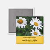 Aimant Pretty Daisies-with Quote (Recto/Verso)