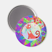 Aimant Pretty Kitty Crazy Cat Lady Toxine Vibrant Colorfu (Recto/Verso)