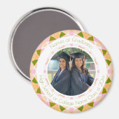 Aimant Pretty Pink Green Meilleurs Amis Diplôme Cadeau (Recto/Verso)