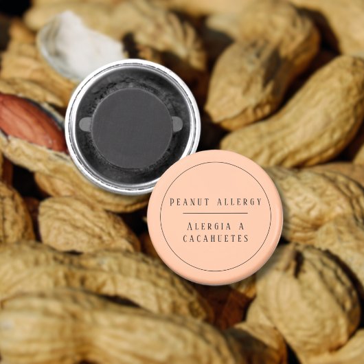 Aimant Prévenir l'allergie aux arachides bilingue