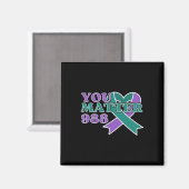 Aimant Prévention 988 Ruban de sensibilisation aux problè (Recto/Verso)