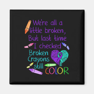 Aimant Prévention du suicide Sensibilisation Crayons cass