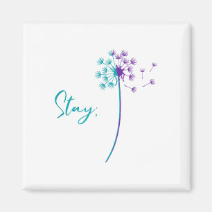 Aimant Prévention Suicide Dandelion Turquoise Et Violet S