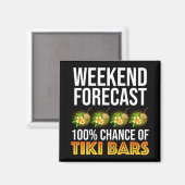 Aimant Prévisions de week-end - 100% de chances de bars T (Recto/Verso)