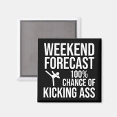 Aimant Prévisions de week-end - 100 % de chances de défon (Recto/Verso)