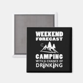 Aimant Prévisions de week-end Camping avec possibilité de (Recto/Verso)
