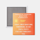 Aimant Prévisions météo en yiddish (Recto/Verso)