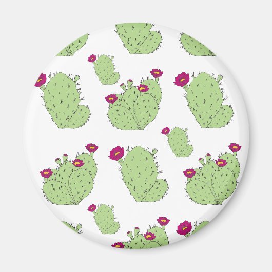 Aimant Prickly Pear Motif Texas State Plante Cactus Love (Devant)