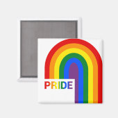 Aimant Pride arc-en-ciel (Recto/Verso)