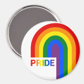 Aimant Pride arc-en-ciel (Recto/Verso)