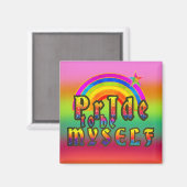 Aimant Pride Gay Lesbian Égalité Joyeuse Rainbow Star (Recto/Verso)