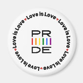 Aimant Pride L'amour est amour Lgbtq+ (Devant)
