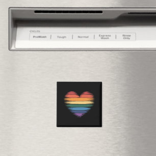 Aimant Pride Rainbows Heart Print LGBT Gay pride