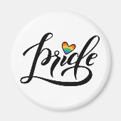 Aimant Pride Script Heart (Devant)