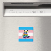 Aimant Pride transgenre Flag with Rainbow Panda (In Situ (Lave-vaisselle))