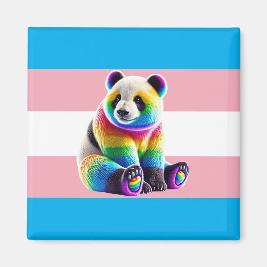 Aimant Pride transgenre Flag with Rainbow Panda (Devant)