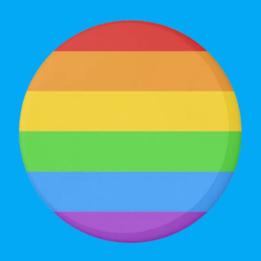 Aimant PridePulse : Bouton Fierté Arc-en-ciel