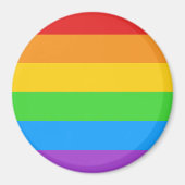 Aimant PridePulse : Bouton Fierté Arc-en-ciel (Devant)