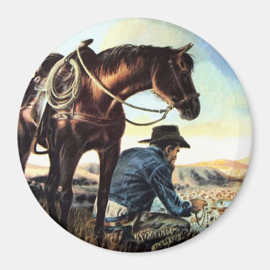 Aimant Prier Cowboy (Devant)