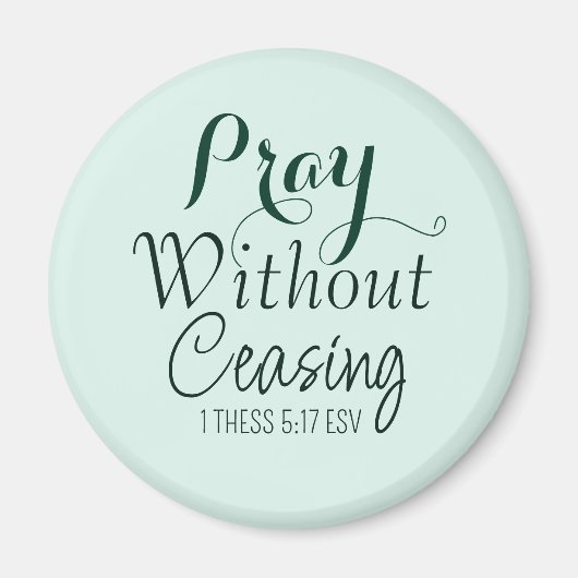 Aimant Prière Bible Verset Prière chrétienne Lumière vert (Devant)