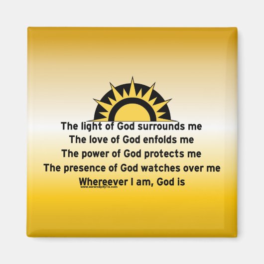 Aimant Prière de protection (Devant)