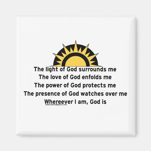 Aimant Prière de protection (Devant)