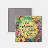 Aimant Prière de sérénité Jolie foi religieuseInspirété (Recto/Verso)