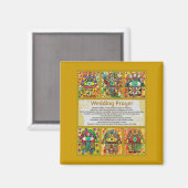 Aimant Prière des Mariages juifs Golden Hamsa (Recto/Verso)