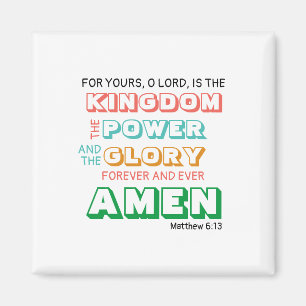 Aimant Prière du Seigneur KINGDOM POWER GLOIRE Christian