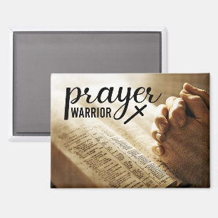 Aimant PRIÈRE GUERRIER Open Bible Croix chrétienne