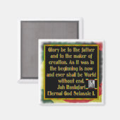 Aimant Prière Rasta récitée avant la cérémonie de tabagis (Recto/Verso)