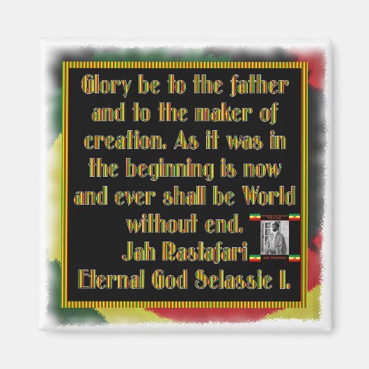 Aimant Prière Rasta récitée avant la cérémonie de tabagis (Devant)