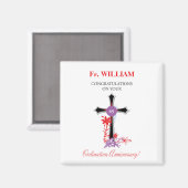 Aimant Priest 65ème anniversaire de l'Ordination Croix no (Recto/Verso)