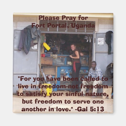 Aimant Priez pour Fort Portal, Ugand... (Devant)