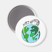 Aimant Priez pour la paix mondiale (Recto/Verso)