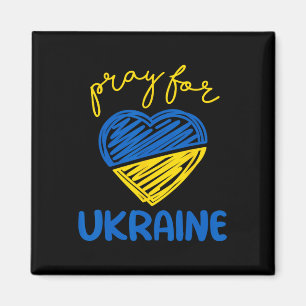 Aimant Priez pour l'Ukraine - Je suis avec l'Ukraine - So