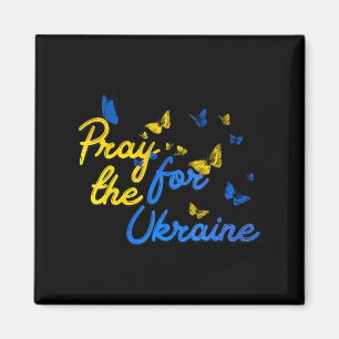 Aimant Priez Pour L'Ukraine Papillon Ukraine Stent Avec U