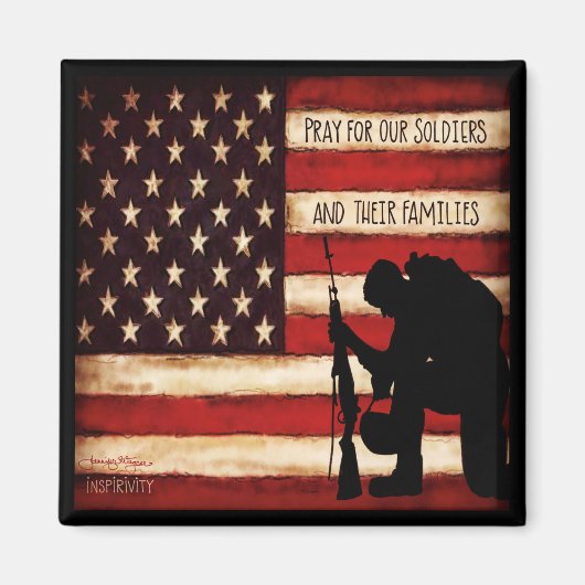 Aimant Priez pour nos soldats (Devant)