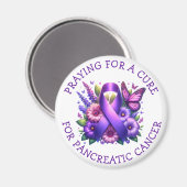 Aimant Priez pour un remède au cancer du pancréas (Recto/Verso)