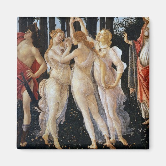 Aimant Primavera (détail), Sandro Botticelli, 1482 (Devant)