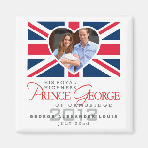 Aimant Prince George - William et Kate