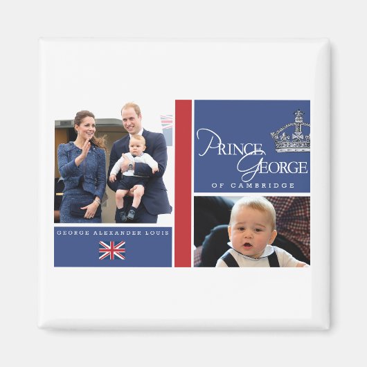 Aimant Prince George - William & Kate (Devant)