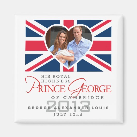 Aimant Prince George - William & Kate (Devant)