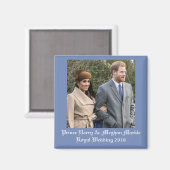 Aimant Prince Harry & Meghan Markle Mariage royal 2018 (Recto/Verso)