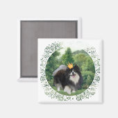 Aimant Prince Pomeranian noir (Recto/Verso)