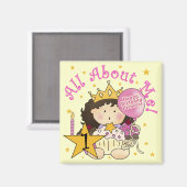 Aimant Princess All About Me 1st Birthday Tshirts (Recto/Verso)