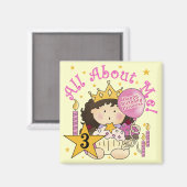 Aimant Princess All About Me 3e Anniversaire Tshirts (Recto/Verso)